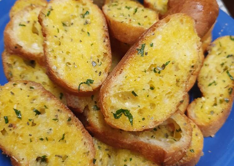 resep dengan roti tawar - garlic bread