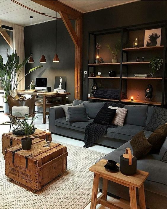 desain rumah industrial - perpaduan furnitur modern dan daur ulang