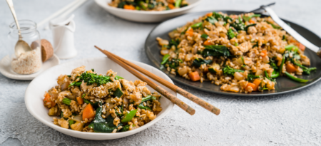 Makanan alternatif yang sehat - brown rice dan sayuran