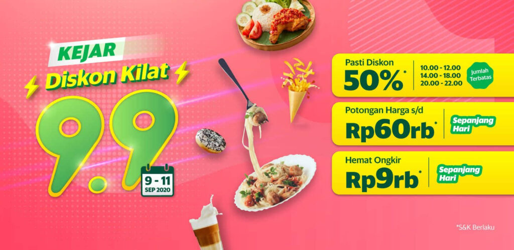 Diskon Promo 9.9 Grabfood