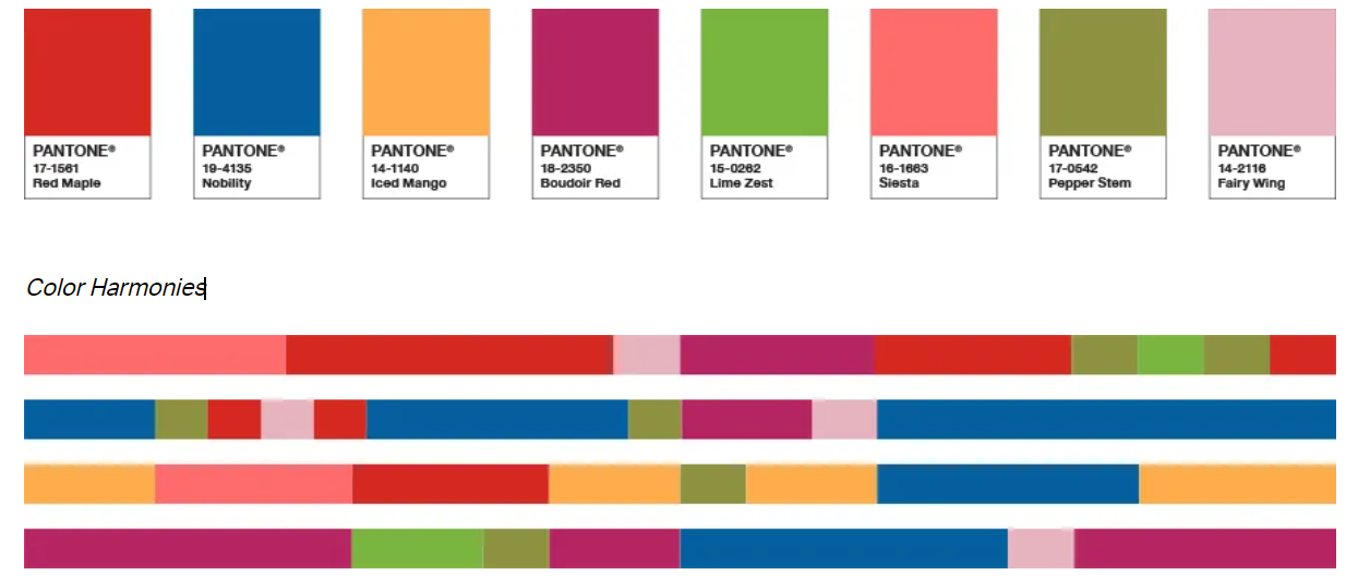 tren kombinasi warna spring 2021 ,