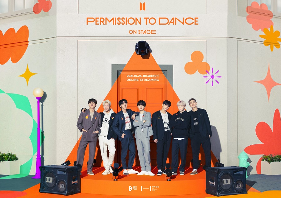 konser bts oktober 2021 permission to dance on stage