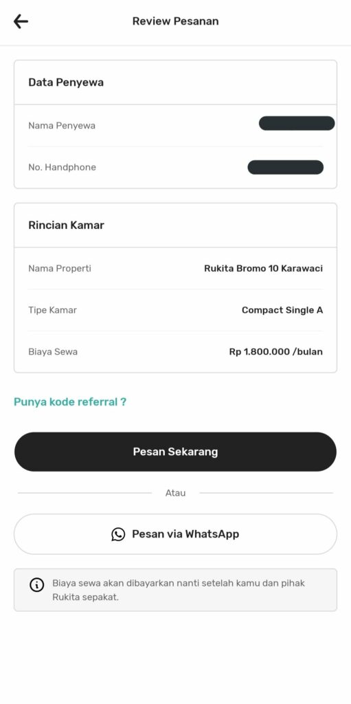 Cara Booking di Aplikasi Rukita