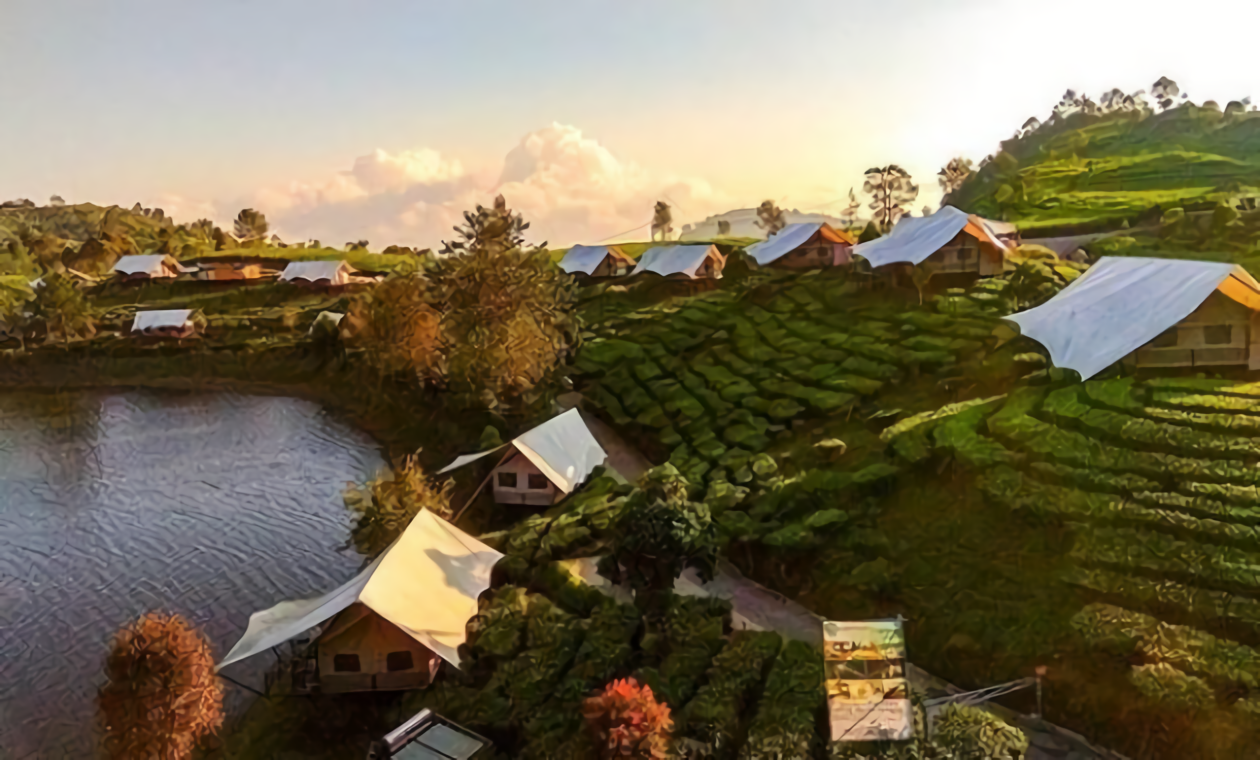 glamping lake side rancabali - glamping di bandung 2