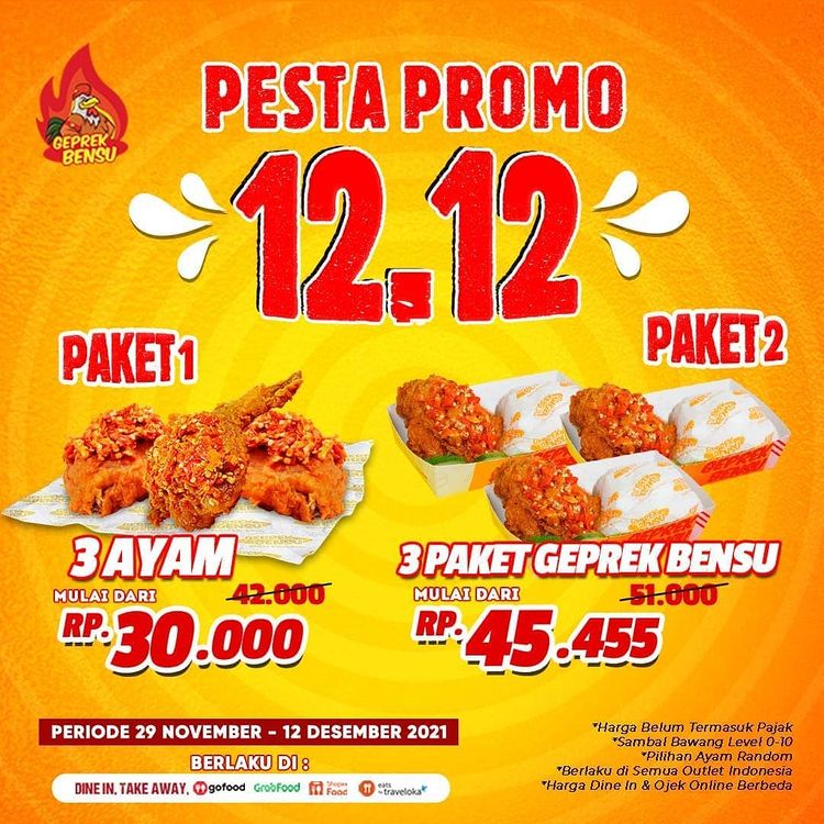 promo desember 2021 geprek bensu