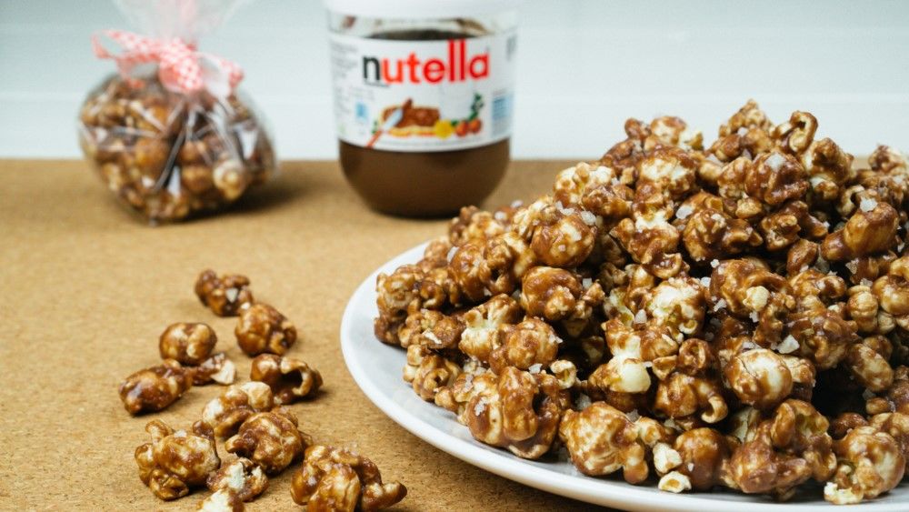 resep kreasi popcorn nutella