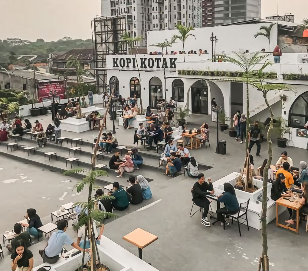 kopi kotak depok - cafe rooftop depok