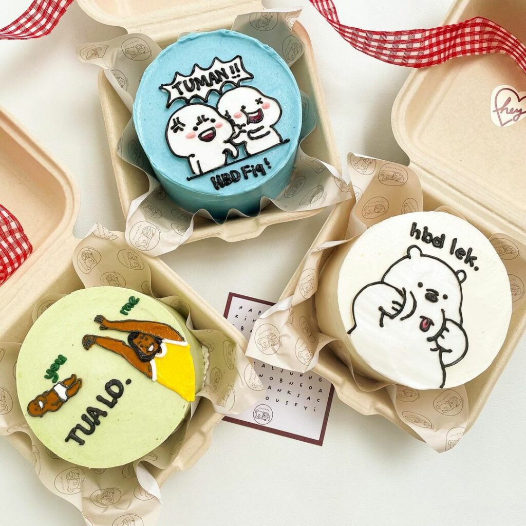 Desain Korean Bento Cake yang Lucu dan Aesthetic