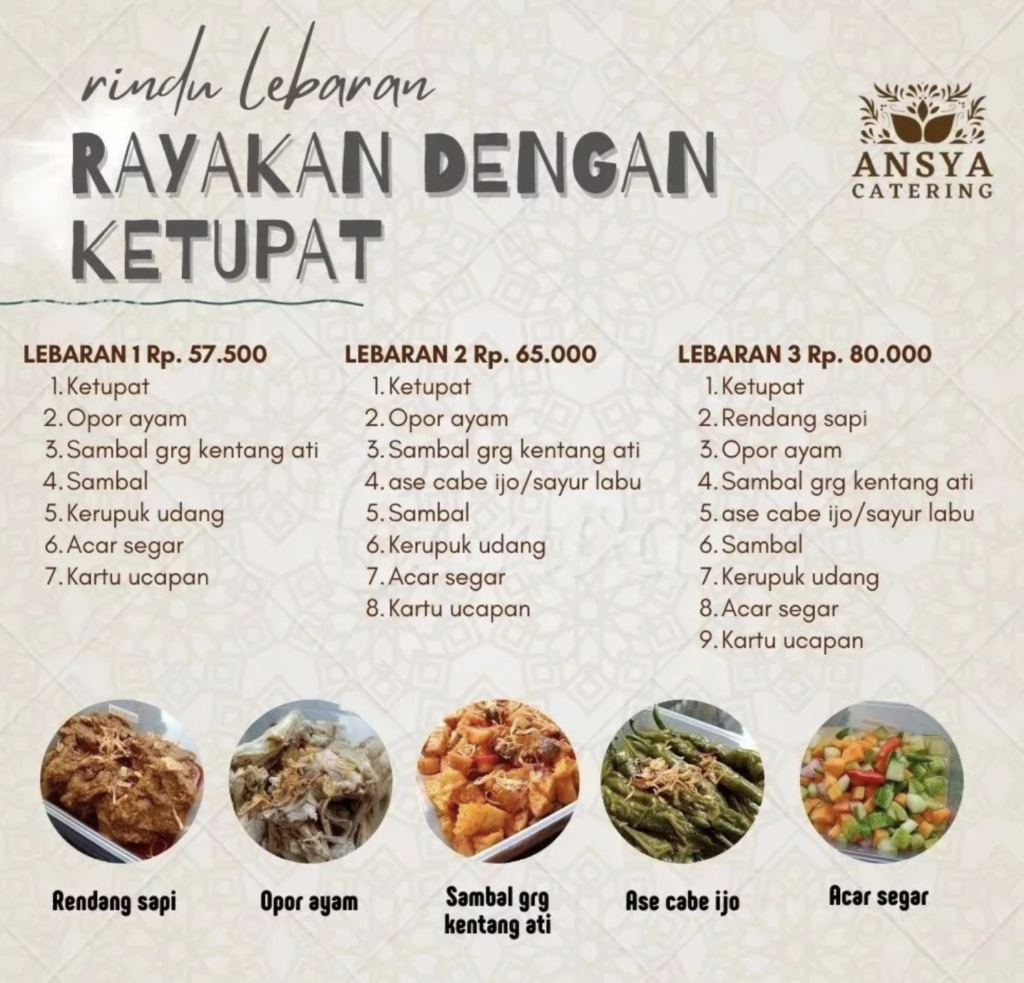 rekomendasi catering lebaran di Bandung