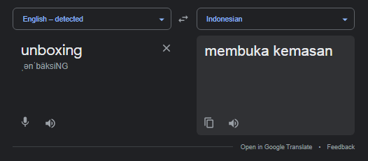 unboxing artinya