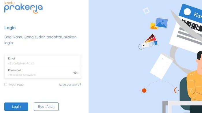dashboard prakerja go id login