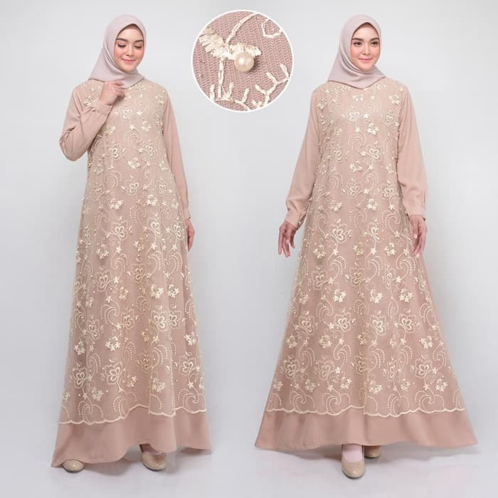 gamis brokat syari