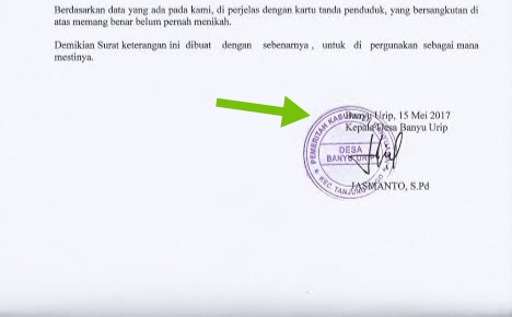 surat keterangan belum menikah