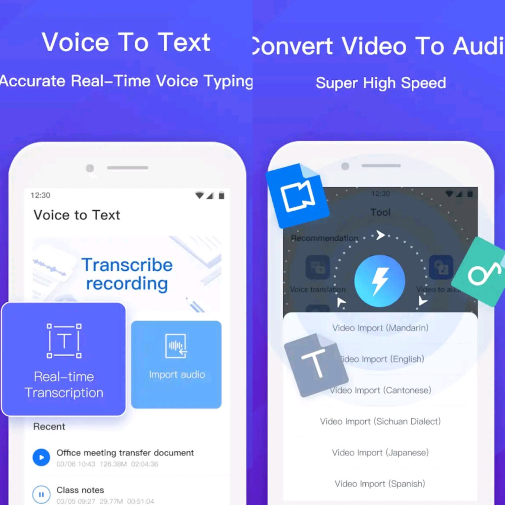 Aplikasi mengubah suara menjadi teks : Voice to Text by Dong Qi