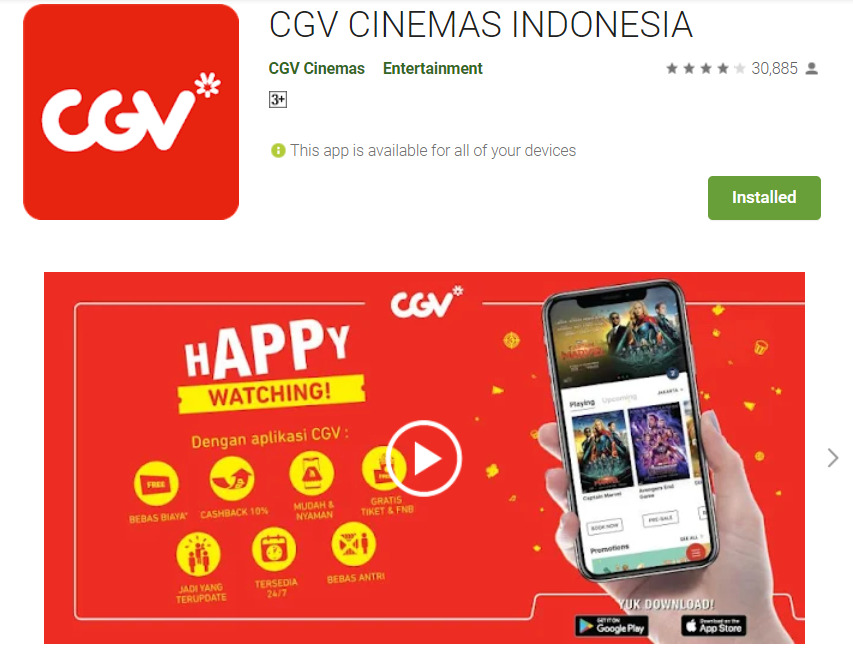 cara beli tiket bioskop online di cgv cinemas