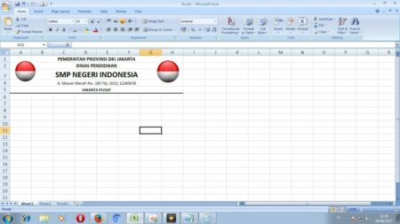 cara membuat kop surat di excel