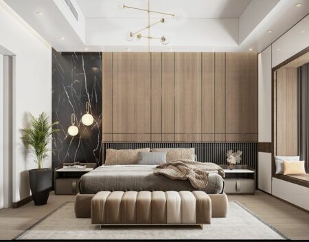 desain kamar tidur minimalis nuansa coklat