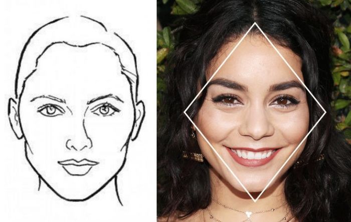 wajah bentuk diamond - vanessa hudgens